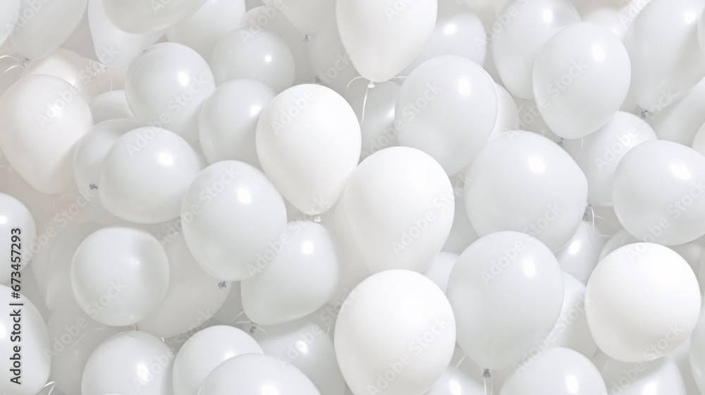 White Balloons - Birthday Background