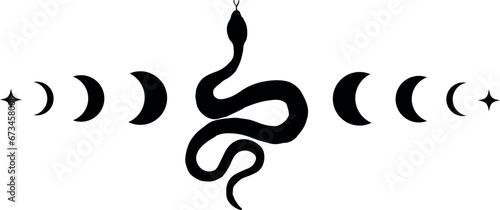 Celestial spiritual lunar journal divider. Border page.