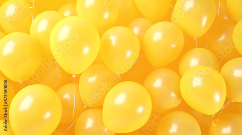 Yellow Balloons - Birthday Background