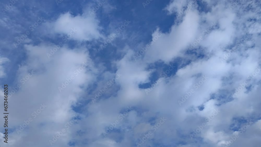 Beautiful sky with very white clouds moving across the sky in the morning Beautiful sky with very white clouds moving across the sky in the morning