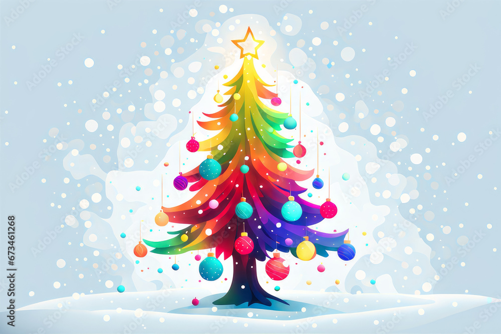 bunter Weihnachtsbaum, generated image bunter Weihnachtsbaum, generated image
