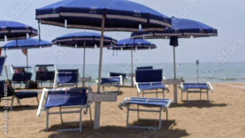 beach chairs and umbrellas © marcobir