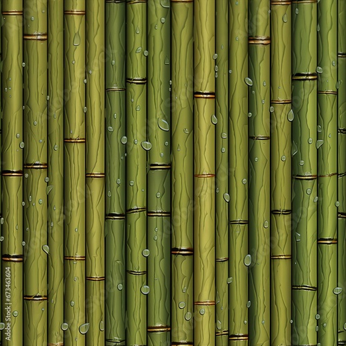 Bamboo Weave with Raindrops Pattern