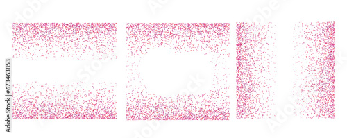 puppet bright pink explosion of glitter confetti in the shape of a square frame