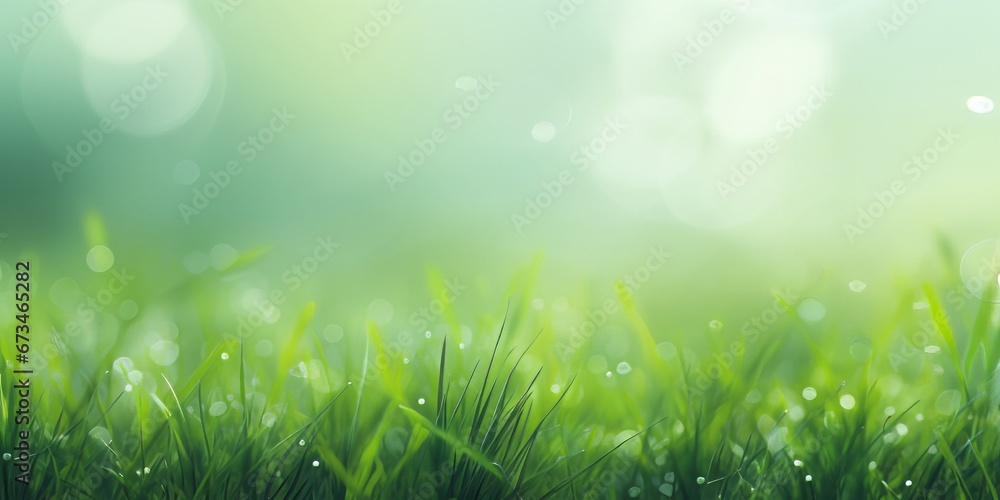 Fototapeta premium Abstract illustration of a law, green grass. 