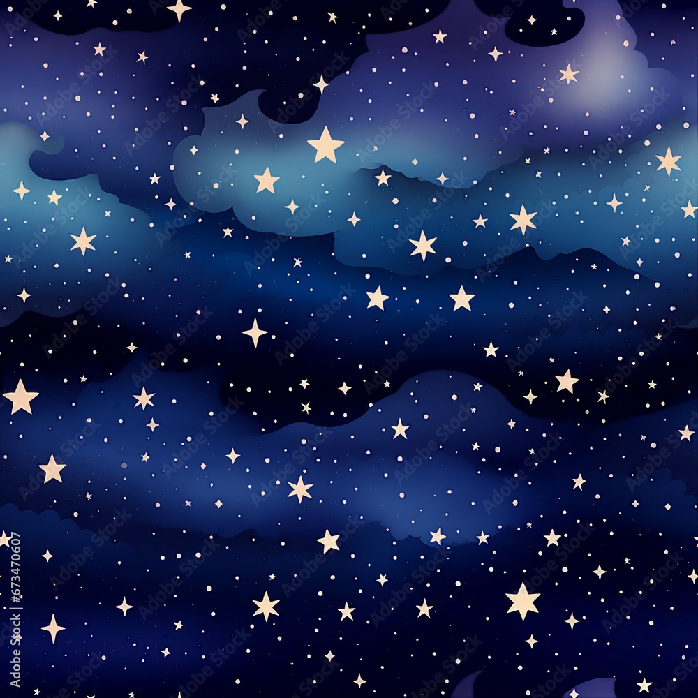 Starry Night Ombre Elegance Pattern