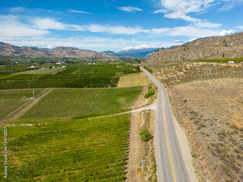 Obraz na płótnie Okanagan Valley Winery Vineyard British Columbia