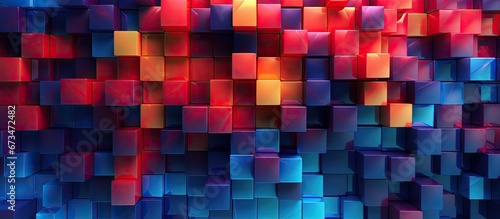 Abstract background characterized by multiple colors and a three dimensional appearance