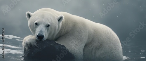 Polar bear  realistic  snow 