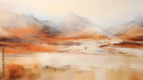 Abstract Desert Mirage, abstract landscape art, generative ai