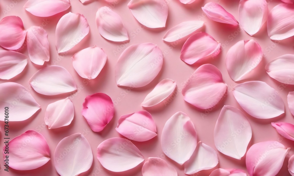 Collection Of Soft Pink Flower Petals Isolated. Collection Of Soft Pink Flower Petals Isolated.