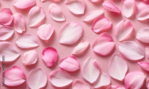 Collection Of Soft Pink Flower Petals Isolated.