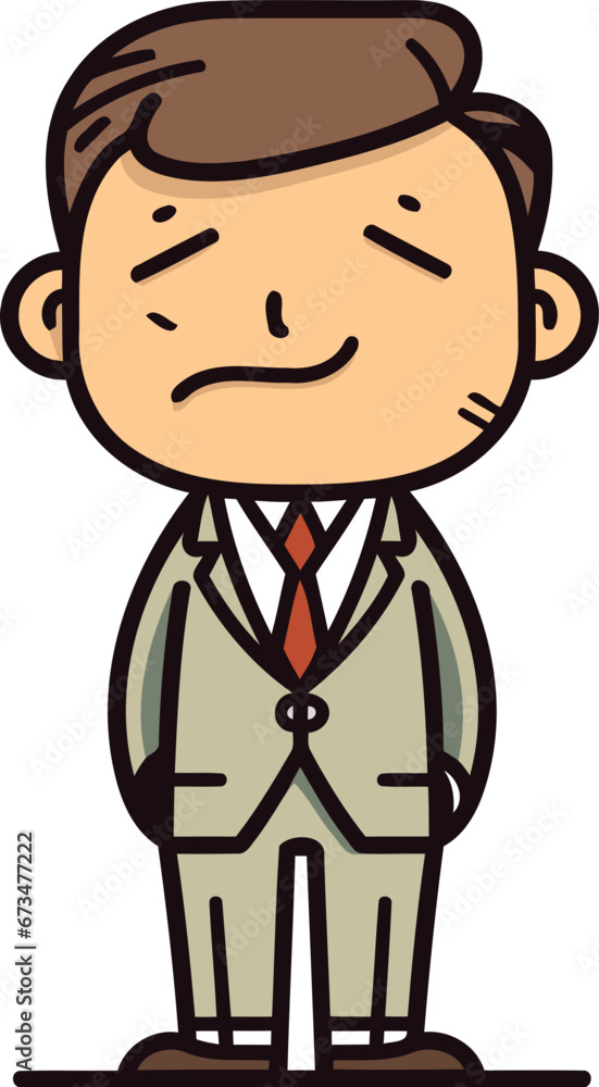 Upset Businessman Cartoon Vector Illustration Upset Businessman Cartoon Vector Illustration