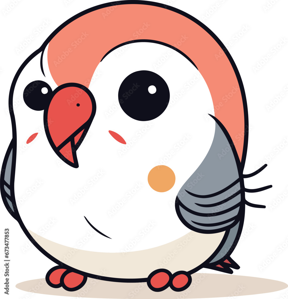 Cute cartoon penguin. Vector illustration on a white background. Cute cartoon penguin. Vector illustration on a white background.