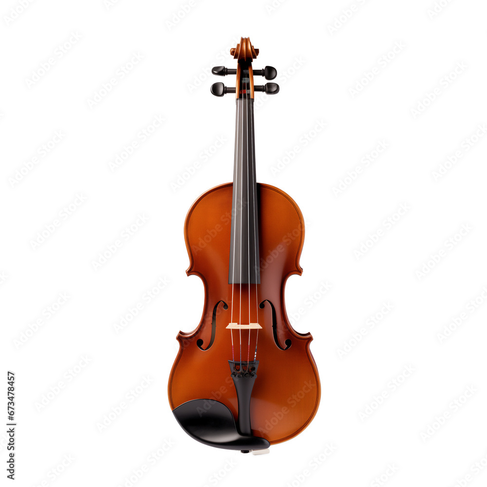 Fiddle Violin music instrument, isolated on transparent png. Ai generative. Fiddle Violin music instrument, isolated on transparent png. Ai generative.