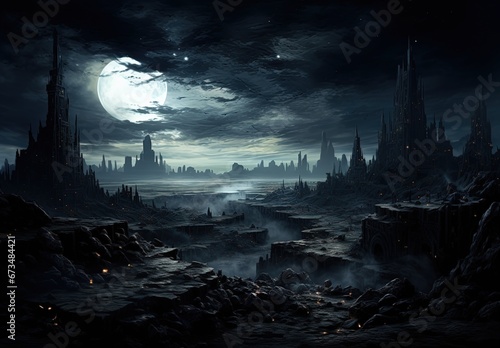 Dark Fantasy Landscape , dark concept
