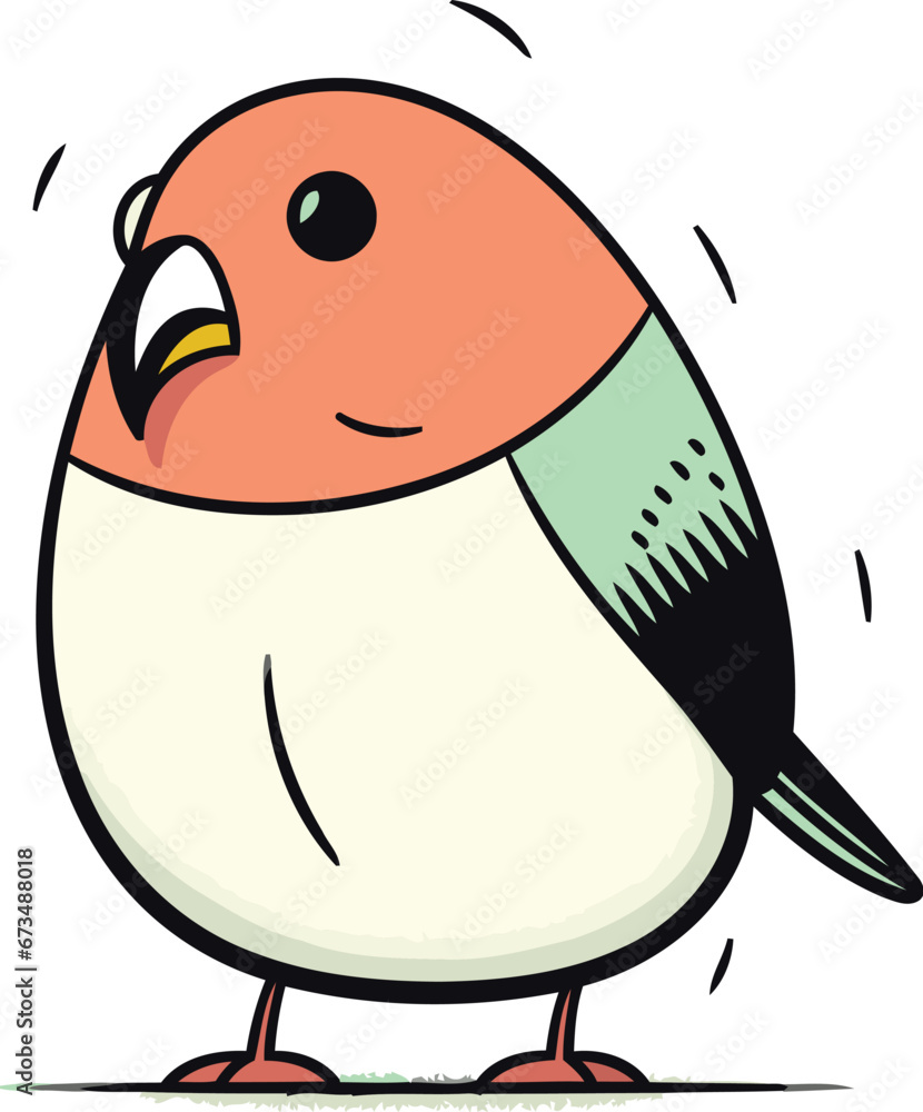 Bullfinch. Vector illustration of cute cartoon bullfinch. Bullfinch. Vector illustration of cute cartoon bullfinch.