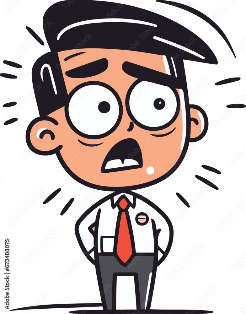 Angry boss. Vector illustration in cartoon style. Isolated on white background. Angry boss. Vector illustration in cartoon style. Isolated on white background.