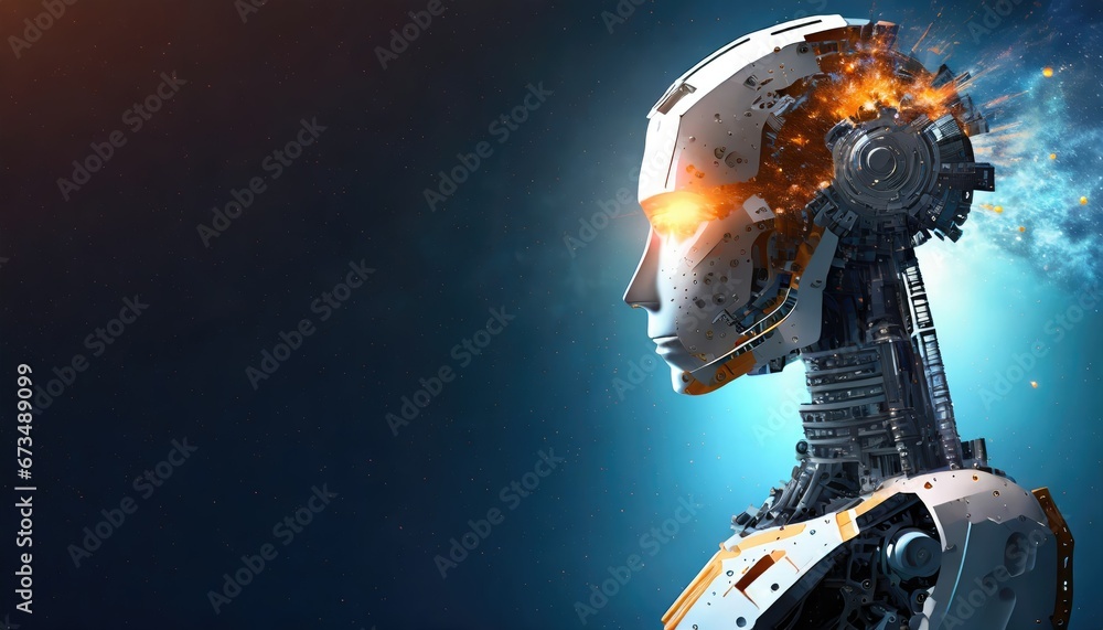 Intelligence artificielle en éveil : Robot avec esprit de feu