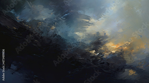 Expressive Azure oil painting background