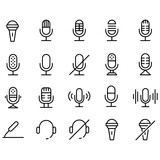 Microphone Icons vector design