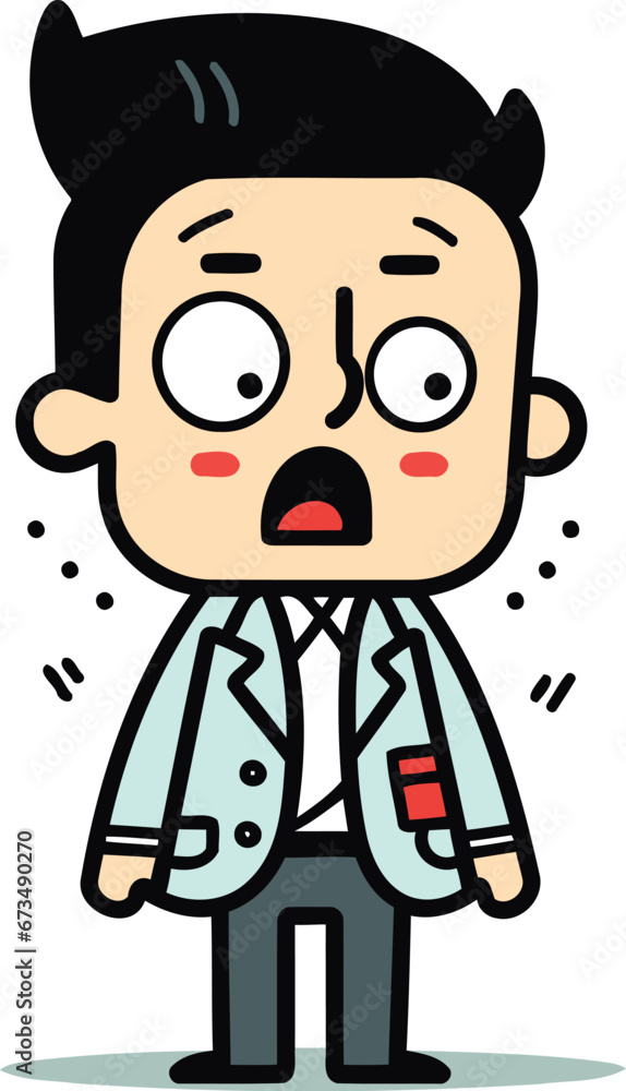Frustrated Businessman Cartoon Vector Illustration Frustrated Businessman Cartoon Vector Illustration