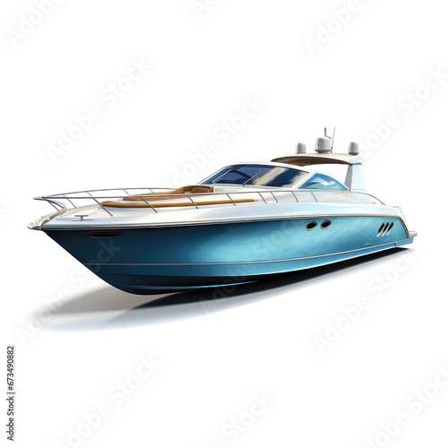 boat expensive fast in illustration style isolated on white background