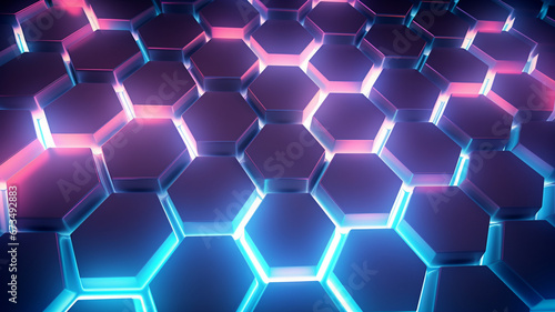 abstract hexagons background