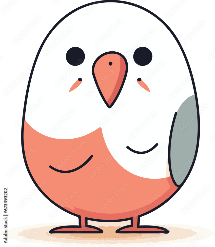 Cute cartoon bird. Isolated on white background. Vector illustration. Cute cartoon bird. Isolated on white background. Vector illustration.