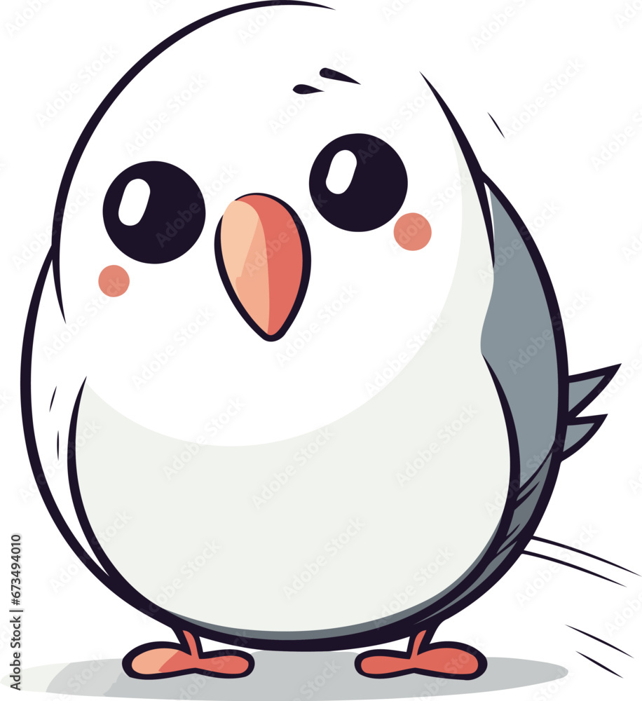 Cute cartoon penguin. Vector illustration isolated on white background. Cute cartoon penguin. Vector illustration isolated on white background.
