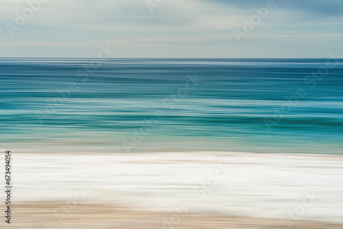 Motion blur of waves on the Northern Beaches, Australia