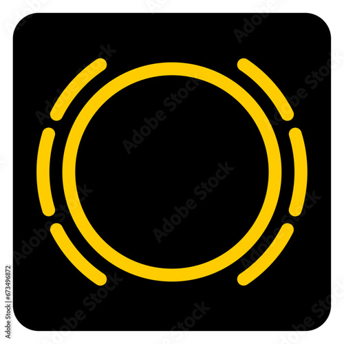 Vector graphic of brake pad vehicle warning light