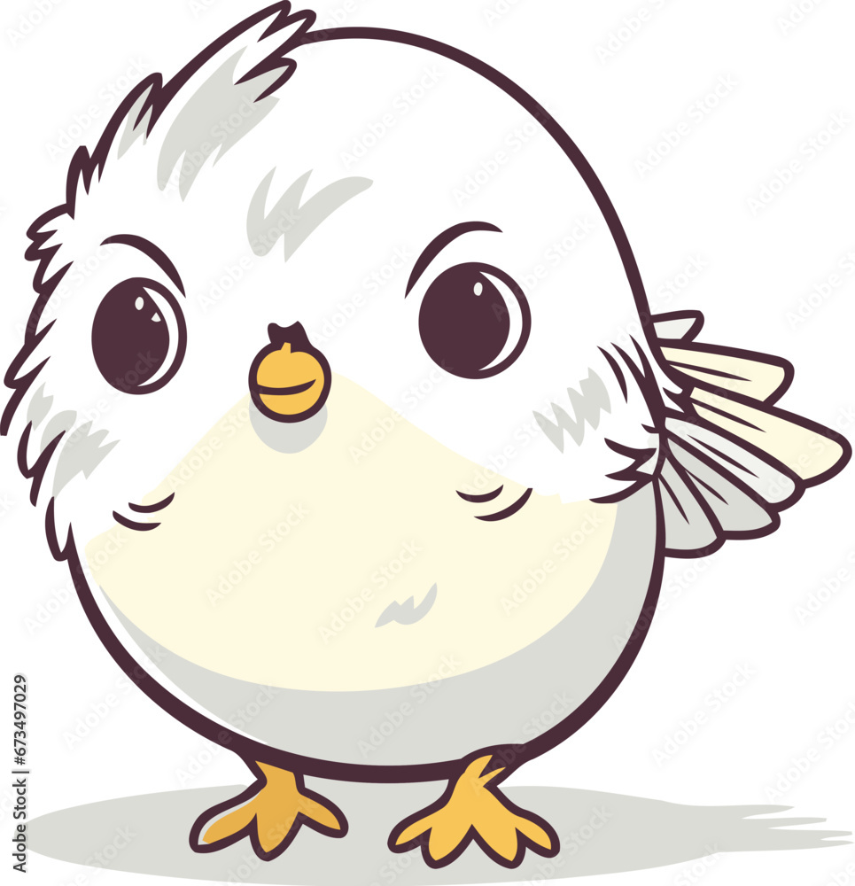 Cute little chick isolated on a white background. Vector illustration. Cute little chick isolated on a white background. Vector illustration.