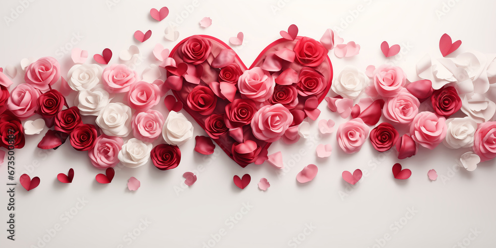 Romantic Multicolored Rose Petal Heart Texture Romantic Multicolored Rose Petal Heart Texture