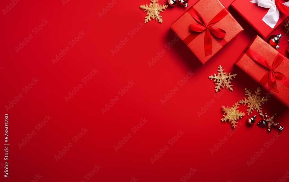 merry christmas greetings composition with gift boxes and christmas decoration merry christmas greetings composition with gift boxes and christmas decoration