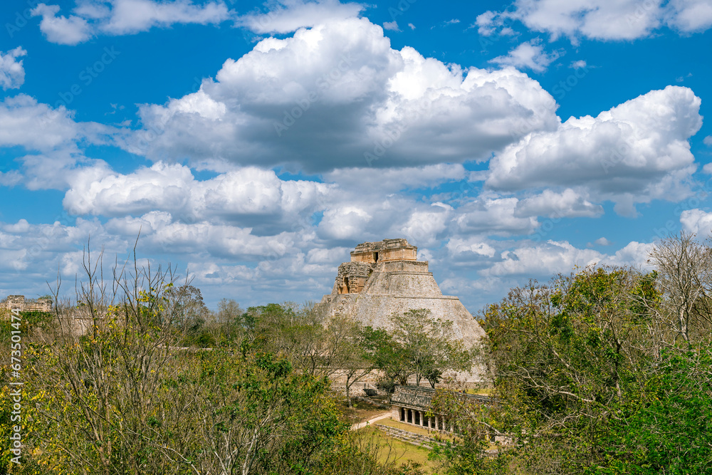 Mayan Magician Pyramid in Uxmal, Yucatan Peninsula, Mexico. Mayan Magician Pyramid in Uxmal, Yucatan Peninsula, Mexico.