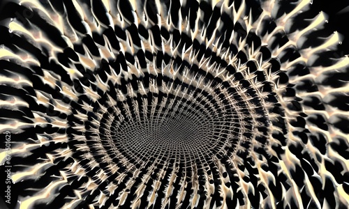 Abstract illustration of a cybernetic network with a virtual tunnel
