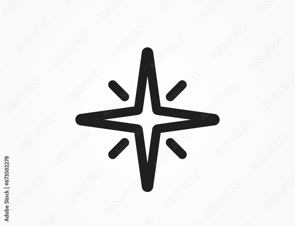 Obraz premium christmas star line icon. vector image for Christmas, New Year and winter design