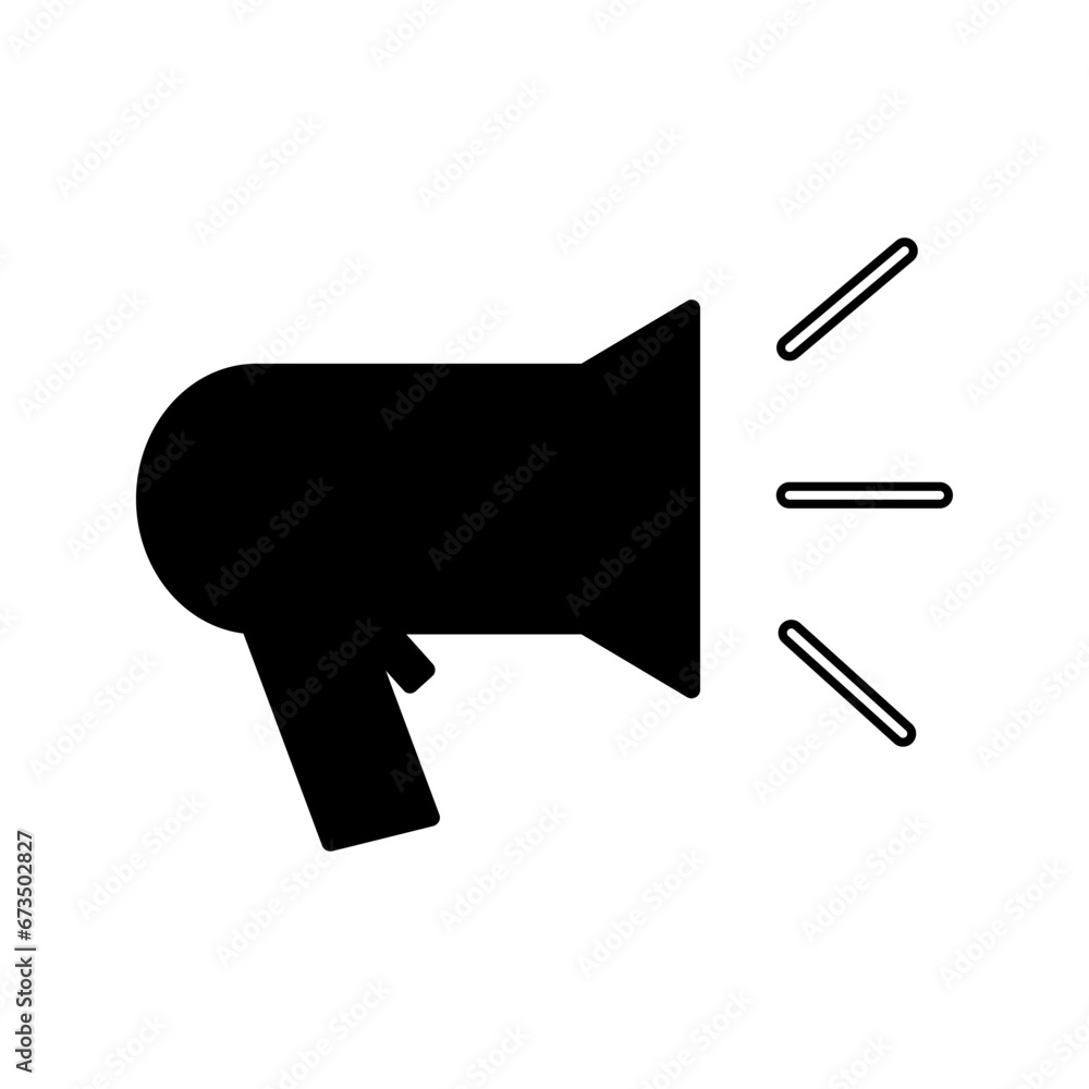 Megaphone Icon Vector simple Logo Design Template. Megaphone Icon Vector simple Logo Design Template.
