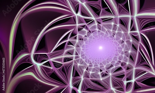 Abstract illustration of a cybernetic network with a virtual tunnel