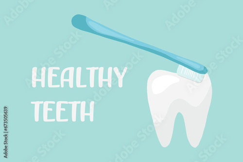 Healthy tooth , teeth whitening concept, illustration vector.