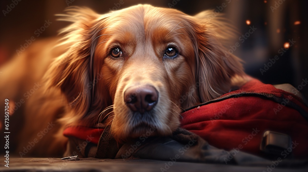 portrait of a golden retriever portrait of a golden retriever