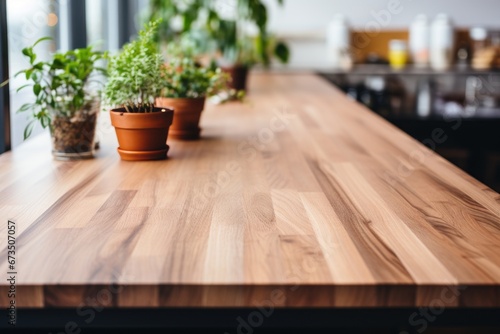 Beautiful Empty Wood Tabletop on Clean Background, Perfect for Product Placement