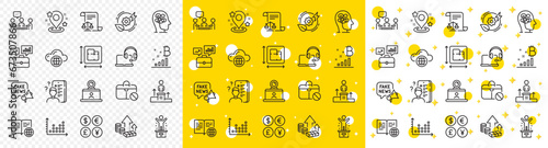 Outline Inflation, Cloud computing and People chatting line icons pack for web with Dot plot, Winner podium, Survey line icon. Floor plan, Jobless, Bitcoin graph pictogram icon. Vector