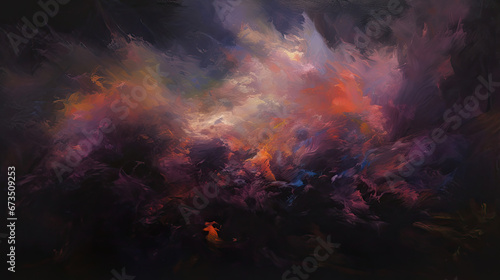 Expressive Black oil painting background
