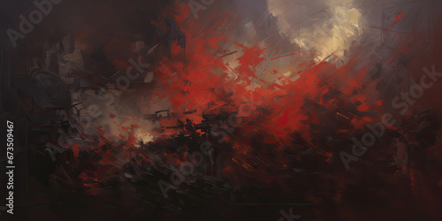 Expressive Red oil painting background