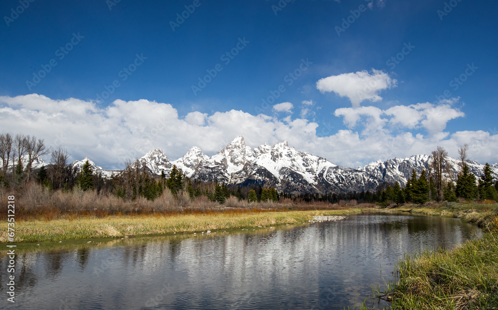 Mount Moran in Spring