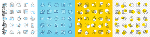 Vector icons set of Charging station, Inflation and Smartphone payment line icons pack for web with Share, Food delivery, Growth chart outline icon. English, Delivery online, Report pictogram. Vector