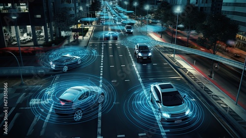 Smart car radar detection system photo