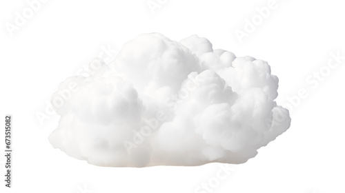 Fluffy Cloud on transparent background. Ai generative.